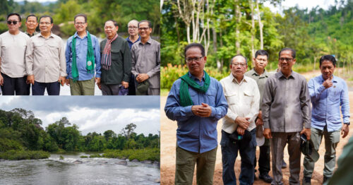 រដ្ឋមន្រ្តីក្រសួងចំនួន៣ ចុះទស្សនកិច្ចនៅតំបន់ការពារធម្មជាតិឧទ្យានជាតិភ្នំក្រវាញ ដើម្បីពិនិត្យមើលការរៀបចំគោលដៅលំហែបៃតង