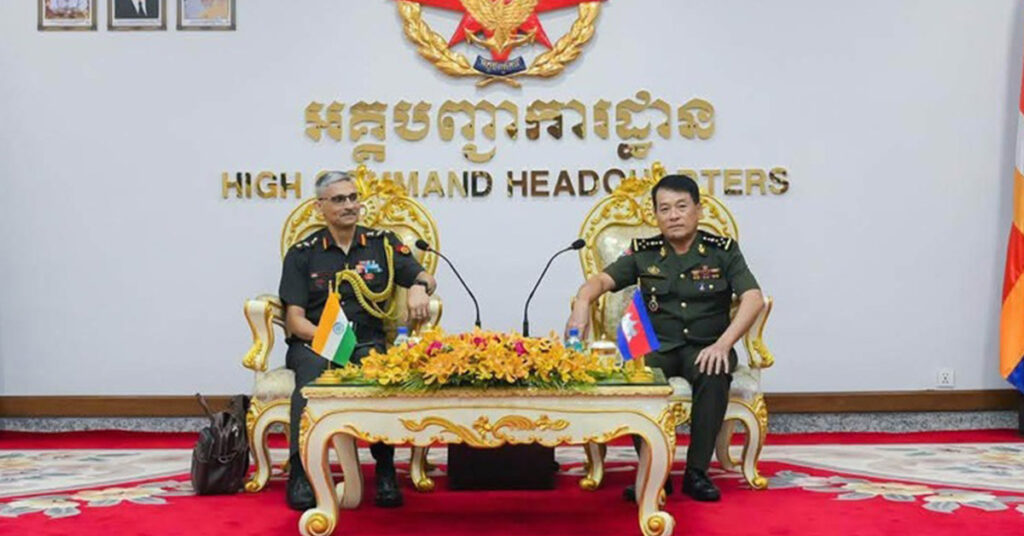 កម្ពុជា-ឥណ្ឌា បង្កើនកិច្ចសហប្រតិបត្តិការយោធា! ឥណ្ឌាត្រៀមជួយពង្រឹងសមត្ថភាពកងទ័ពកម្ពុជា និងគាំទ្របច្ចេកវិទ្យាការពារជាតិ