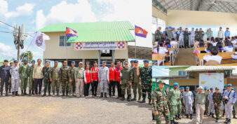 ក្រុមអ្នកសង្កេតការណ៍អាស៊ាន ចុះសង្កេតការណ៍ ផ្ទៀងផ្ទាត់ និងចុះសួរសុខទុក្ខដល់ជនភៀសសឹក នៅភូមិរង់ចាំ