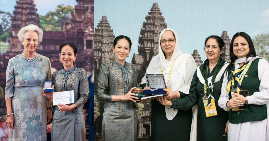 លោកជំទាវបណ្ឌិត​ ពេជ​ ចន្ទមុន្នី​ អញ្ជើញជាព្រះរាជតំណាងដ៏ខ្ពង់ខ្ពស់ទទួលជំនួសនូវ “ពានសមាជិកភាពជើងឯក (CHAMPIONS AWARD)” ដែលសហគមន៍ Olave Baden-Powell Society (OB-PS) ថ្វាយ សម្តេចព្រះមហាក្សត្រី